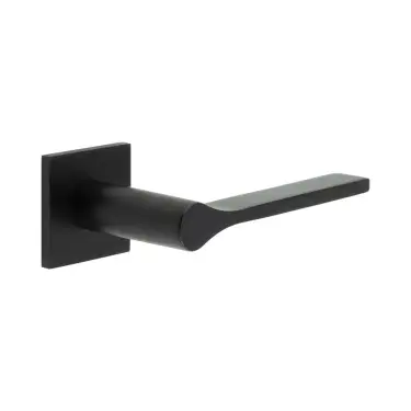 Click Here To Enlarge This Photo Of CR-105B2MB Frelan Hardware CRES Unsprung &lpar;Square Rose&rpar; Door Handle Black &lpar;SS316&rpar;