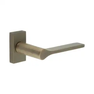 CR-105D4AB Frelan Hardware CRES Multi Point Rectangular Rose Door Handle Antique Brass &lpar;SS316&rpar;