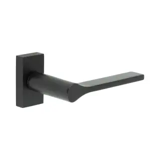 CR-105D4MB Frelan Hardware CRES Multi Point Rectangular Rose Door Handle Black &lpar;SS316&rpar;