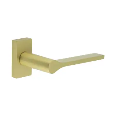Click Here To Enlarge This Photo Of CR-105D4SB Frelan Hardware CRES Multi Point Rectangular Rose Door Handle Satin Brass &lpar;SS316&rpar;