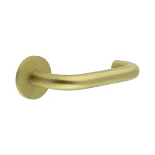 CR-106A1SB Frelan Hardware CRES Sprung &lpar;Round Rose&rpar; Door Handle Satin Brass &lpar;SS316&rpar;