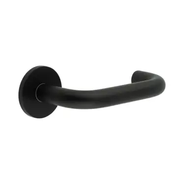 Click Here To Enlarge This Photo Of CR-106A3MB Frelan Hardware CRES Fixed Dead &lpar;Round Rose&rpar; Door Handle Black &lpar;SS316&rpar;