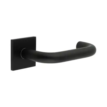 Click Here To Enlarge This Photo Of CR-106B1MB Frelan Hardware CRES Sprung &lpar;Square Rose&rpar; Door Handle Black &lpar;SS316&rpar;