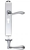 FB031EPCP - Zoo Hardware Fulton & Bray 'Arundel' Lever Euro Profile Lock &lpar;47&period;5mm c&sol;c&rpar; Handles on Long Backplate &lpar;245 x 42mm&rpar; Polished Chrome