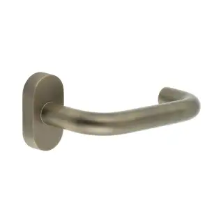 CR-106C4AB Frelan Hardware CRES Multi Point Oval Rose Door Handle Antique Brass &lpar;SS316&rpar;
