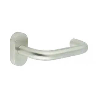 CR-106C4SSS Frelan Hardware CRES Multi Point Oval Rose Door Handle Satin Stainless Steel &lpar;SS316&rpar;