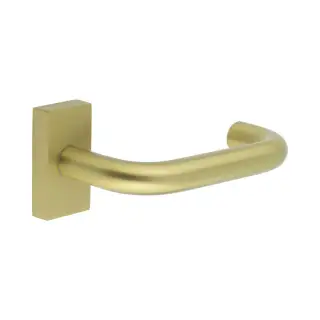 CR-106D4SB Frelan Hardware CRES Multi Point Rectangular Rose Door Handle Satin Brass &lpar;SS316&rpar;