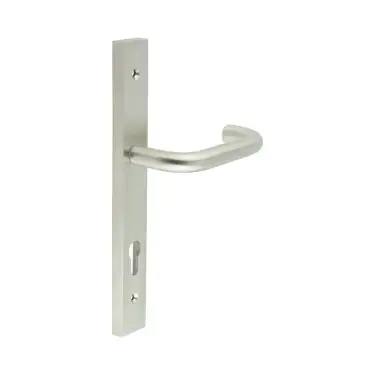 Click Here To Enlarge This Photo Of CR-106G4SSS Frelan Hardware CRES 92mm Multi Point Backplate Door Handle &lpar;215mm c&sol;c&rpar; Satin Stainless Steel &lpar;SS316&rpar;