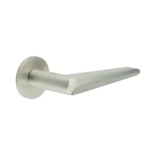 CR-107A1SSS Frelan Hardware CRES Sprung &lpar;Round Rose&rpar; Door Handle Satin Stainless Steel &lpar;SS316&rpar;