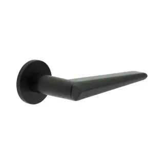 CR-107A2MB Frelan Hardware CRES Unsprung &lpar;Round Rose&rpar; Door Handle Black &lpar;SS316&rpar;