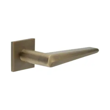 Click Here To Enlarge This Photo Of CR-107B1AB Frelan Hardware CRES Sprung &lpar;Square Rose&rpar; Door Handle Antique Brass &lpar;SS316&rpar;