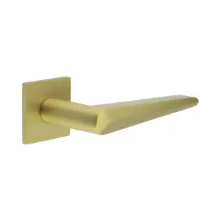 CR-107B1SB Frelan Hardware CRES Sprung &lpar;Square Rose&rpar; Door Handle Satin Brass &lpar;SS316&rpar;