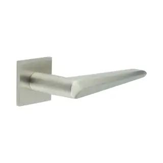 CR-107B1SSS Frelan Hardware CRES Sprung &lpar;Square Rose&rpar; Door Handle Satin Stainless Steel &lpar;SS316&rpar;