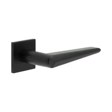 Click Here To Enlarge This Photo Of CR-107B2MB Frelan Hardware CRES Unsprung &lpar;Square Rose&rpar; Door Handle Black &lpar;SS316&rpar;