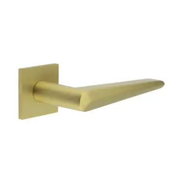 Click Here To Enlarge This Photo Of CR-107B2SB Frelan Hardware CRES Unsprung &lpar;Square Rose&rpar; Door Handle Satin Brass &lpar;SS316&rpar;