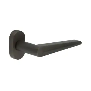 CR-107C4DB Frelan Hardware CRES Multi Point Oval Rose Door Handle Dark Bronze &lpar;SS316&rpar;