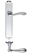FB032CP - Zoo Hardware Fulton & Bray 'Arundel' Lever Latch Handles on Long Backplate &lpar;245 x 42mm&rpar; Polished Chrome