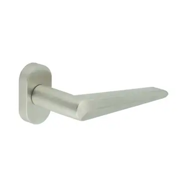 Click Here To Enlarge This Photo Of CR-107C4SSS Frelan Hardware CRES Multi Point Oval Rose Door Handle Satin Stainless Steel &lpar;SS316&rpar;