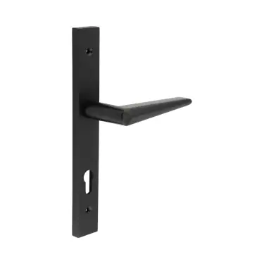 Click Here To Enlarge This Photo Of CR-107G4MB Frelan Hardware CRES 92mm Multi Point Backplate Door Handle &lpar;215mm c&sol;c&rpar; Black &lpar;SS316&rpar;