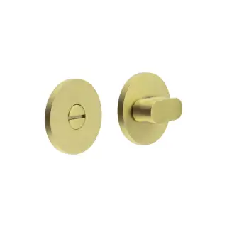 CR-801A7SB Frelan Hardware CRES Thumb Turn & Release &lpar;Round Rose&rpar; Satin Brass &lpar;SS316&rpar;