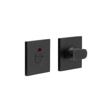 Click Here To Enlarge This Photo Of CR-801BK7MB Frelan Hardware CRES Thumb Turn & Release &lpar;Square Rose&rpar; with Indicator Black &lpar;SS316&rpar;
