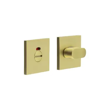 Click Here To Enlarge This Photo Of CR-801BK7SB Frelan Hardware CRES Thumb Turn & Release &lpar;Square Rose&rpar; with Indicator Satin Brass &lpar;SS316&rpar;