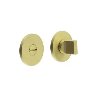 CR-802A7SB Frelan Hardware CRES Thumb Turn & Release &lpar;Round Rose&rpar; Satin Brass &lpar;SS316&rpar;