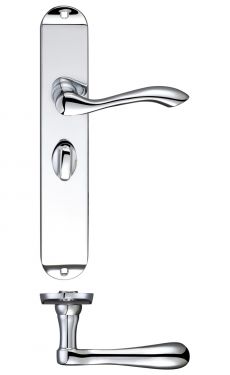 Click Here To Enlarge This Photo Of FB033CP - Zoo Hardware Fulton & Bray 'Arundel' Lever Bathroom &lpar;57mm c&sol;c&rpar; Handles on Long Backplate &lpar;245 x 42mm&rpar; Polished Chrome