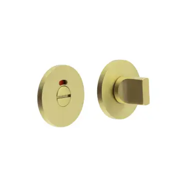 Click Here To Enlarge This Photo Of CR-802AJ7SB Frelan Hardware CRES Thumb Turn & Release &lpar;Round Rose&rpar; with Indicator Satin Brass &lpar;SS316&rpar;