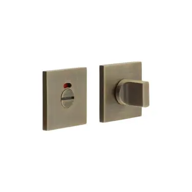 Click Here To Enlarge This Photo Of CR-802BK7AB Frelan Hardware CRES Thumb Turn & Release &lpar;Square Rose&rpar; with Indicator Antique Brass &lpar;SS316&rpar;