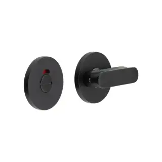 CR-803AJ7MB Frelan Hardware CRES Thumb Turn & Release &lpar;Round Rose&rpar; with Indicator Black &lpar;SS316&rpar;
