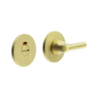CR-804AJ7SB Frelan Hardware CRES DDA Thumb Turn & Release &lpar;Round Rose&rpar; with Indicator Satin Brass &lpar;SS316&rpar;