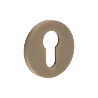 CR-S10AB Frelan Hardware CRES Euro Keyway &lpar;Round Rose&rpar; Escutcheon Antique Brass &lpar;SS316&rpar;