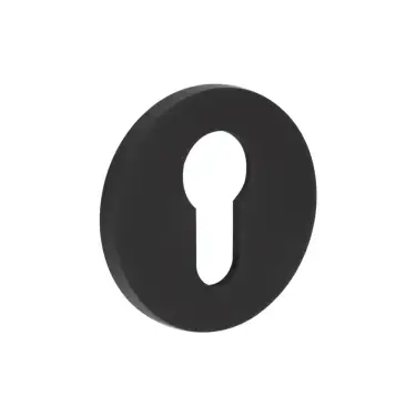 Click Here To Enlarge This Photo Of CR-S10MB Frelan Hardware CRES Euro Keyway &lpar;Round Rose&rpar; Escutcheon Black &lpar;SS316&rpar;