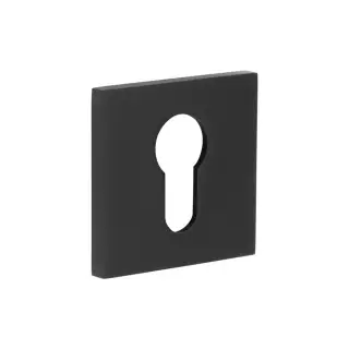 CR-U10MB Frelan Hardware CRES Euro Keyway &lpar;Square Rose&rpar; Escutcheon Black &lpar;SS316&rpar;