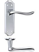 FB042SCCP - Zoo Hardware Fulton & Bray 'Lincoln' Lever Latch Handles &lpar;180 x 48mm&rpar; Satin&sol;Polished Chrome
