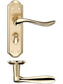 FB043SBPB - Zoo Hardware Fulton & Bray 'Lincoln' Lever Bathroom &lpar;57mm c&sol;c&rpar; Handles &lpar;180 x 48mm&rpar; Satin&sol;Polished Brass