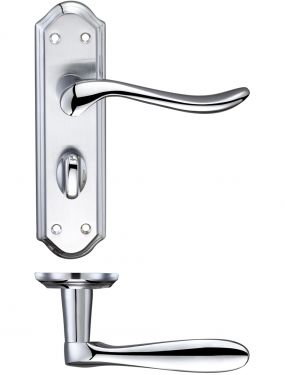Click Here To Enlarge This Photo Of FB043SCCP - Zoo Hardware Fulton & Bray 'Lincoln' Lever Bathroom &lpar;57mm c&sol;c&rpar; Handles &lpar;180 x 48mm&rpar; Satin&sol;Polished Chrome