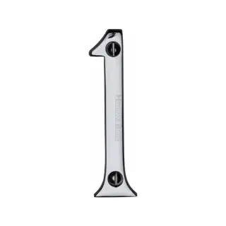 C1560 1-PC Heritage Brass Numeral 1 Face Fix 76mm &lpar;3"&rpar; Polished Chrome Finish