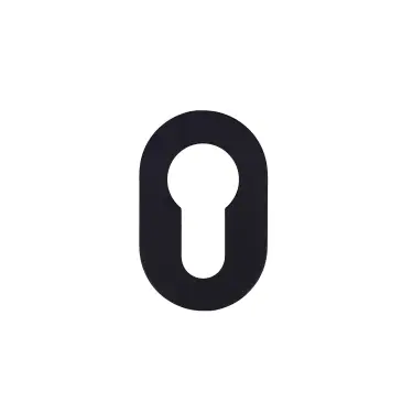 Click Here To Enlarge This Photo Of RT001-MINI-PCB - Zoo Hardware Rosso Tecnica 'Mini' Euro Profile Escutcheons &lpar;Pair&rpar;  - Powder Coat Black