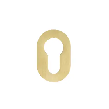 Click Here To Enlarge This Photo Of RT001-MINI-PVDSB - Zoo Hardware Rosso Tecnica 'Mini' Euro Profile Escutcheons &lpar;Pair&rpar;  - PVD Satin Brass