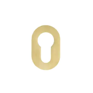 RT001-MINI-PVDSB - Zoo Hardware Rosso Tecnica 'Mini' Euro Profile Escutcheons &lpar;Pair&rpar;  - PVD Satin Brass