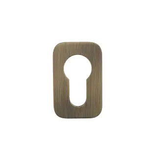 RT001-MINISQ-AB - Zoo Hardware Rosso Tecnica 'Mini' Squircle Euro Profile Escutcheons &lpar;Pair&rpar;  - Antique Brass