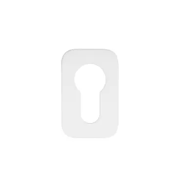 Click Here To Enlarge This Photo Of RT001-MINISQ-PCW - Zoo Hardware Rosso Tecnica 'Mini' Squircle Euro Profile Escutcheons &lpar;Pair&rpar;  - Powder Coat White