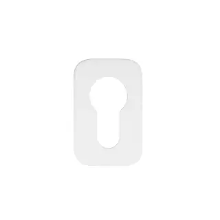 RT001-MINISQ-PCW - Zoo Hardware Rosso Tecnica 'Mini' Squircle Euro Profile Escutcheons &lpar;Pair&rpar;  - Powder Coat White