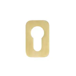 RT001-MINISQ-PVDSB - Zoo Hardware Rosso Tecnica 'Mini' Squircle Euro Profile Escutcheons &lpar;Pair&rpar;  - PVD Satin Brass