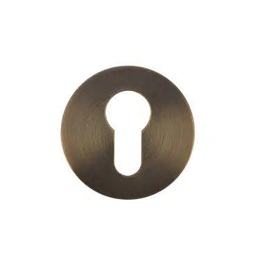 Click Here To Enlarge This Photo Of RT001-SLIM-AB - Zoo Hardware Rosso Tecnica Slim 4mm Euro Profile Escutcheons &lpar;Pair&rpar; - Antique Brass