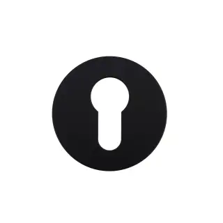 RT001-SLIM-PCB - Zoo Hardware Rosso Tecnica Slim 4mm Euro Profile Escutcheons &lpar;Pair&rpar; - Powder Coat Black