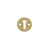 FB10 - Zoo Hardware Fulton & Bray Standard Key Profile Victorian Escutcheon 32mm dia&period; Polished Brass