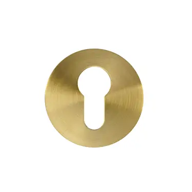 Click Here To Enlarge This Photo Of RT001-SLIM-PVDSB - Zoo Hardware Rosso Tecnica Slim 4mm Euro Profile Escutcheons &lpar;Pair&rpar; - PVD Satin Brass